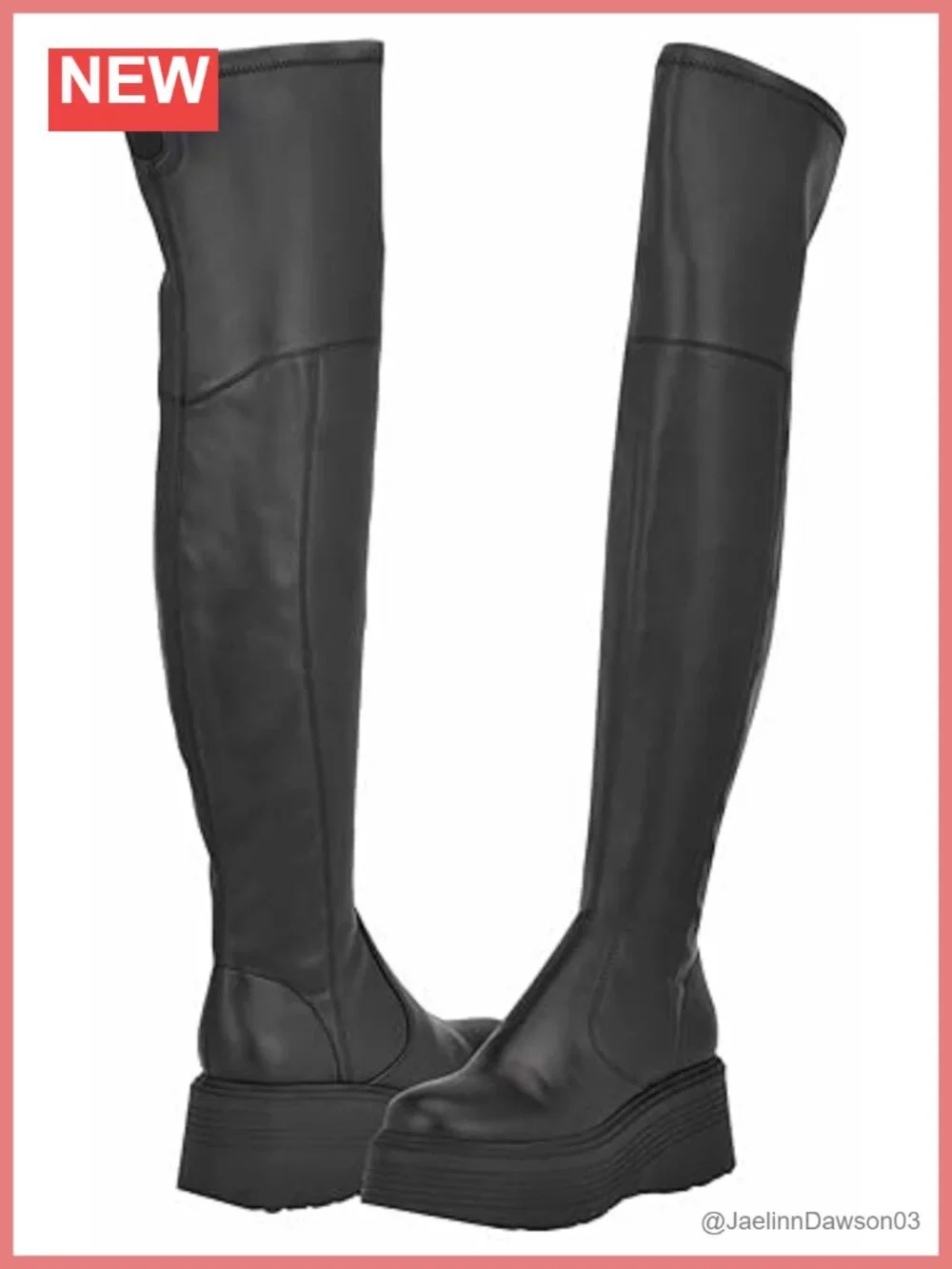 Nine West Geton Over The Knee Platform Boots Round Toe Casual